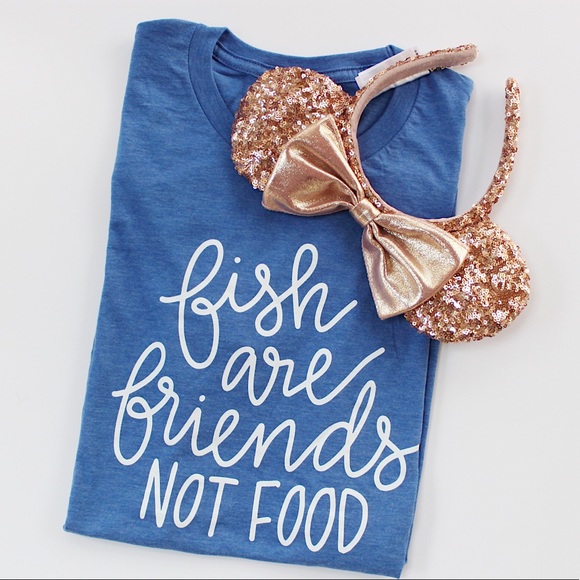 Bella Canvas Tops - Fish are friends not food tee
